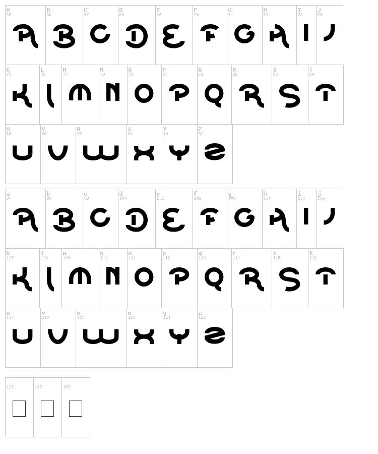 Beat of drum font map